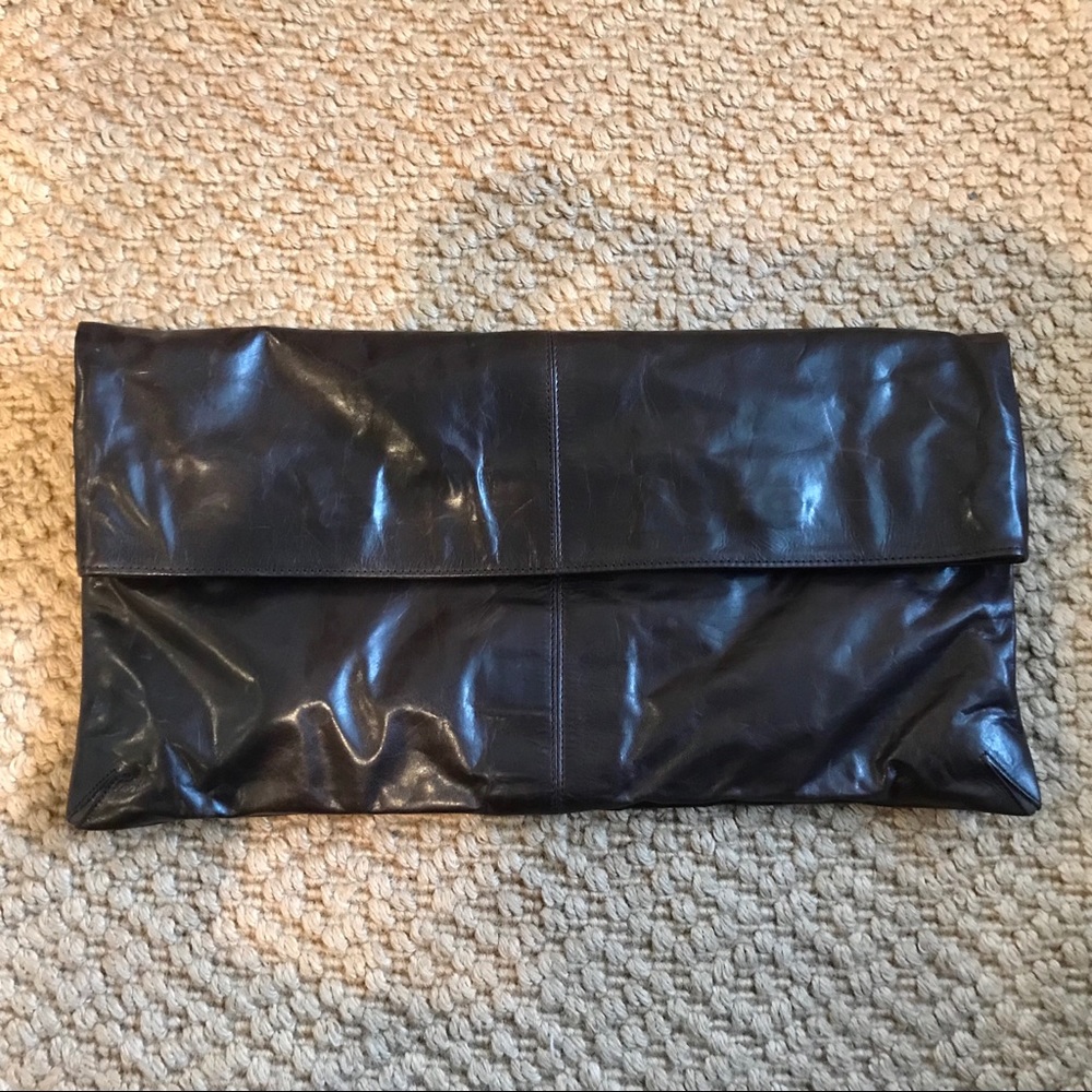 Graham & Spencer Large Leather Fold-over Clutch